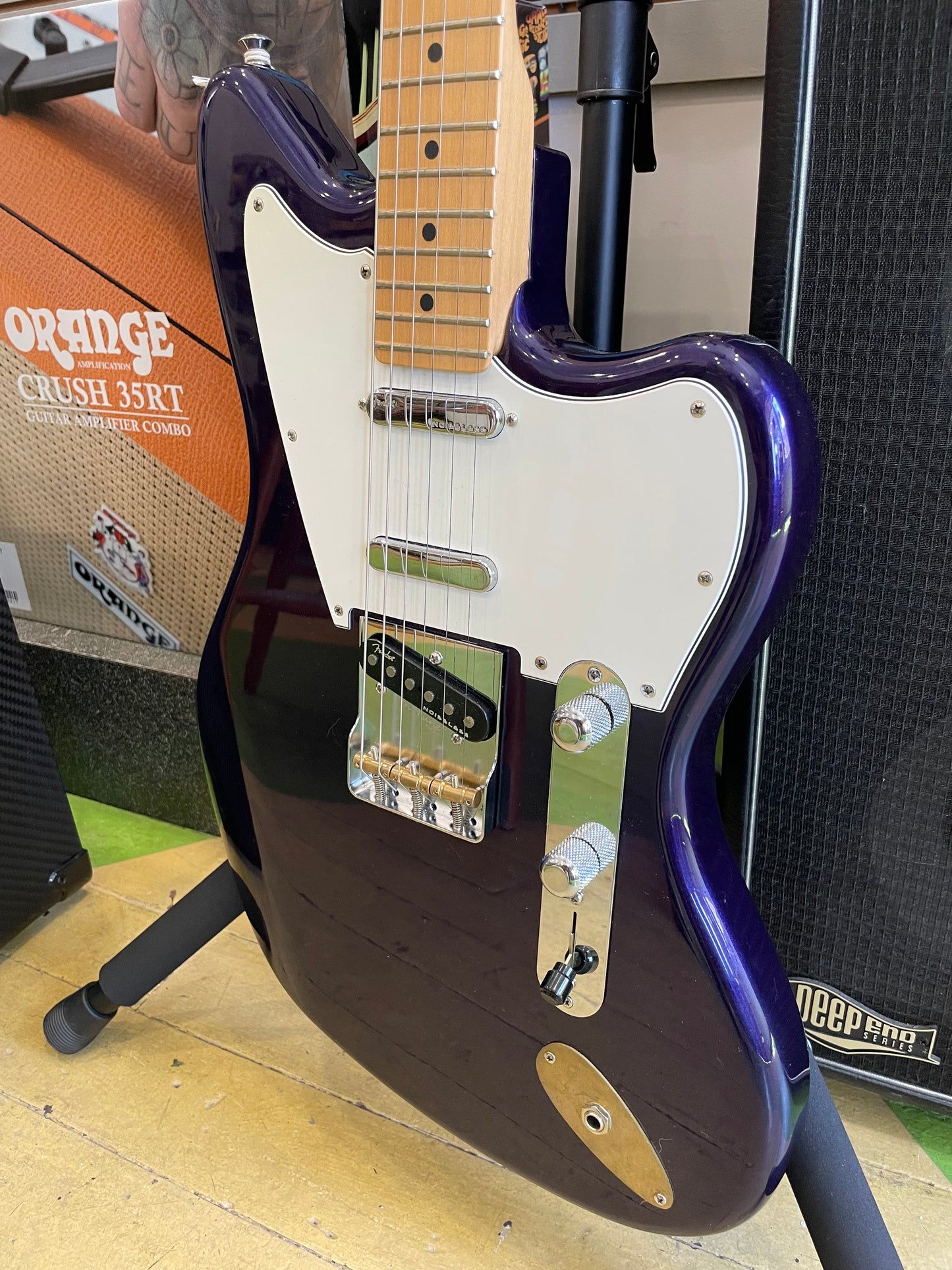Telemaster Custom Electric Guitar – Candy Purple Mahogany Offset (Used)