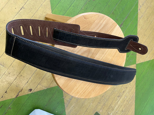 Crocodile Leather Guitar Strap